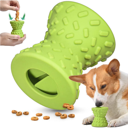 Dog Chew Toy - Natural Rubber Teeth Cleaning - Green