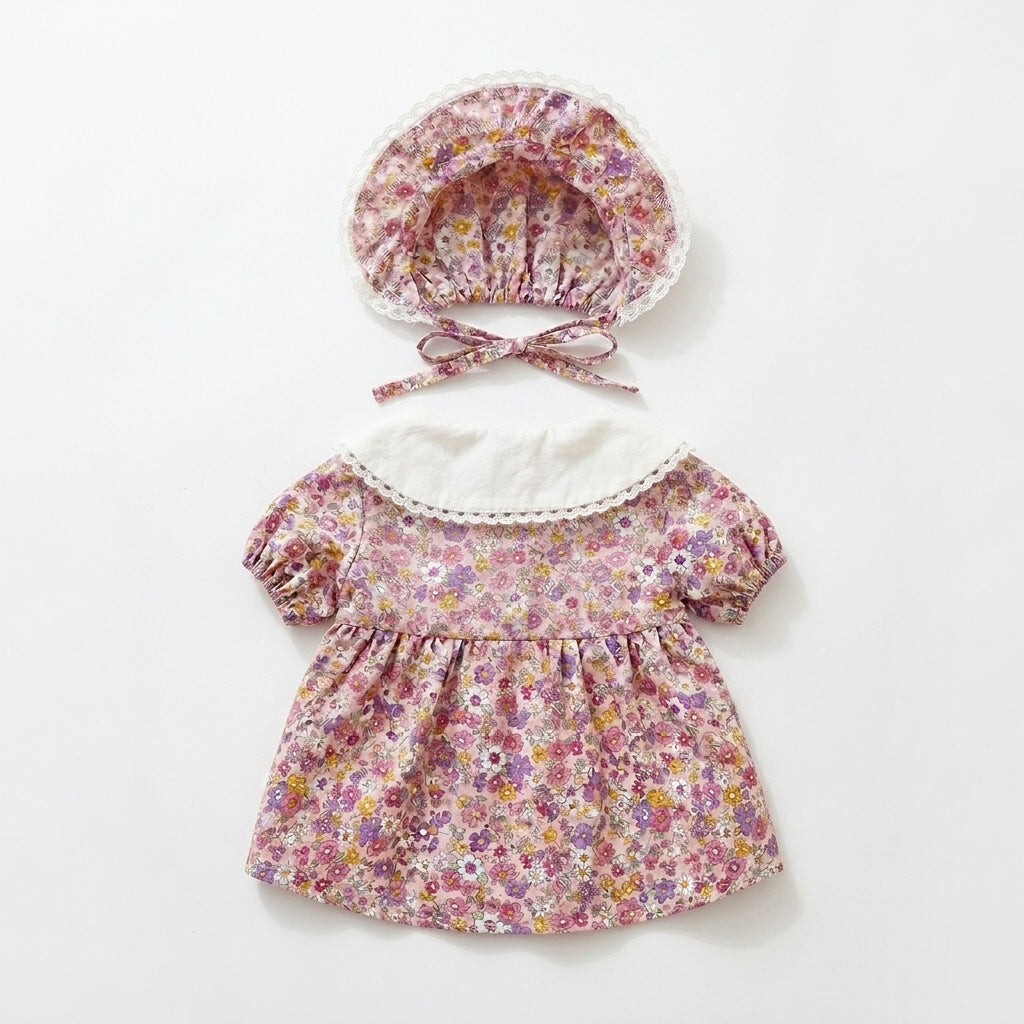 Cat Dress - Cotton Floral Lace Princess - Floral Suit - XS to XL